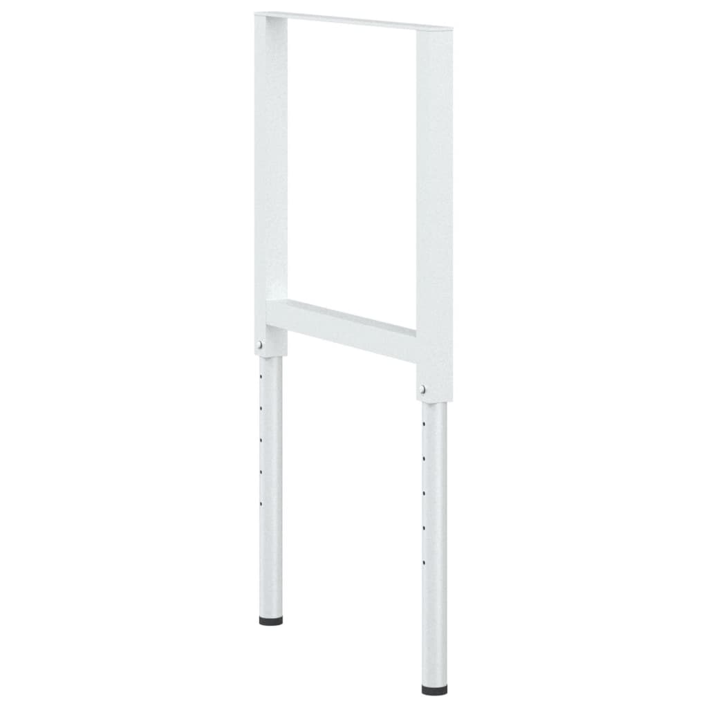 2 db szürke állítható fém munkapadváz 55 x (69-95,5) cm