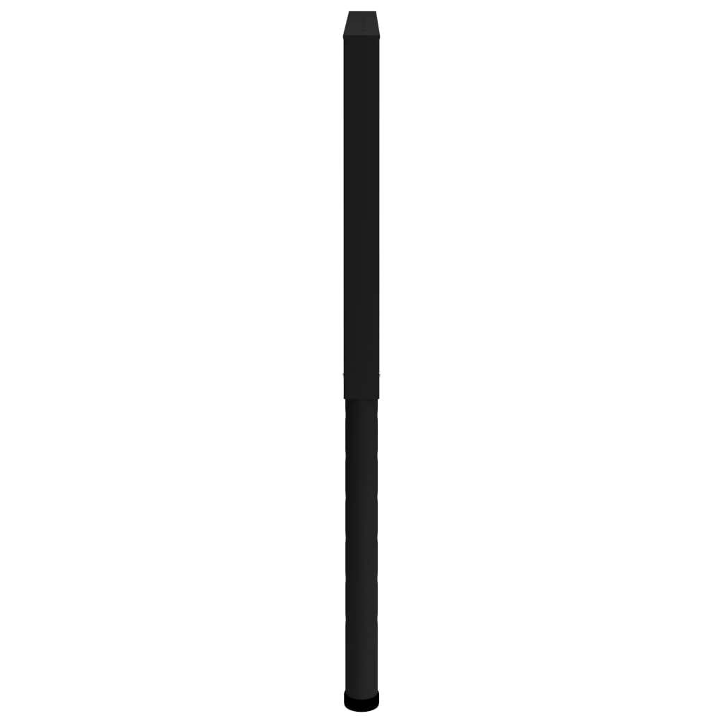 2 db fekete állítható fém munkapadváz 85 x (69-95,5) cm