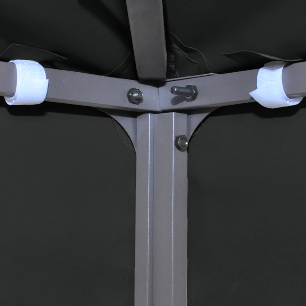 fekete kétszintes pavilon-tetőponyva 310 g/m² 3 x 3 m