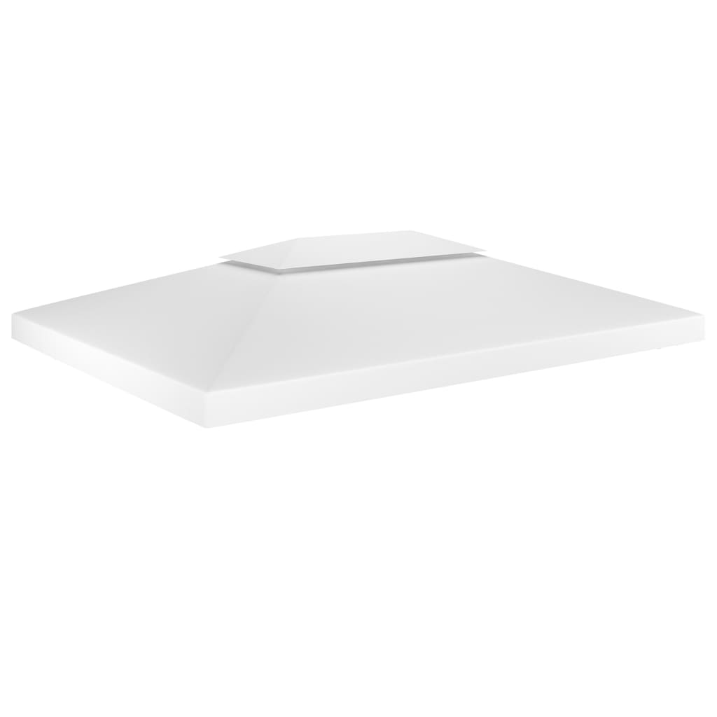 fehér kétszintes pavilon-tetőponyva 310 g/m² 4 x 3 m