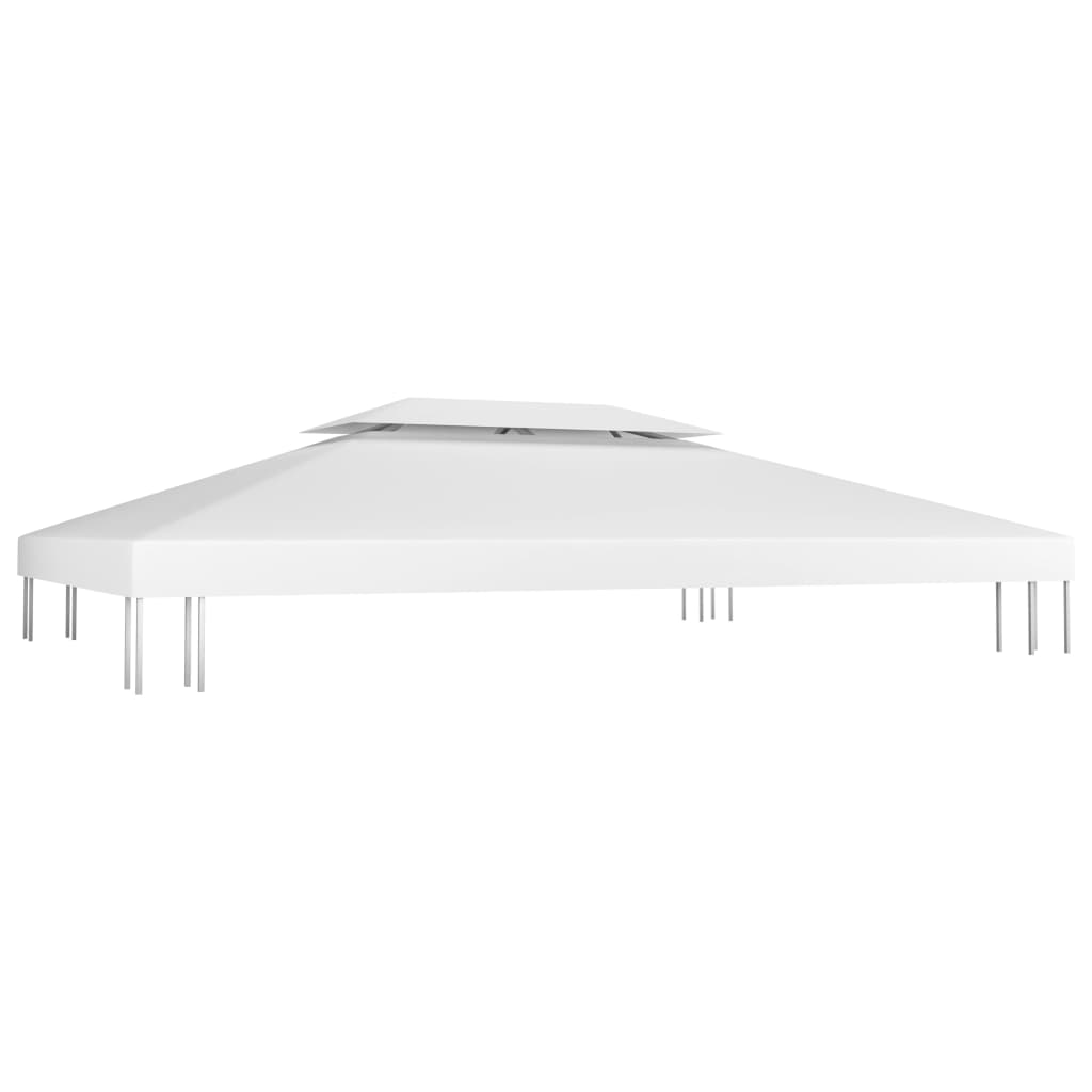 fehér kétszintes pavilon-tetőponyva 310 g/m² 4 x 3 m