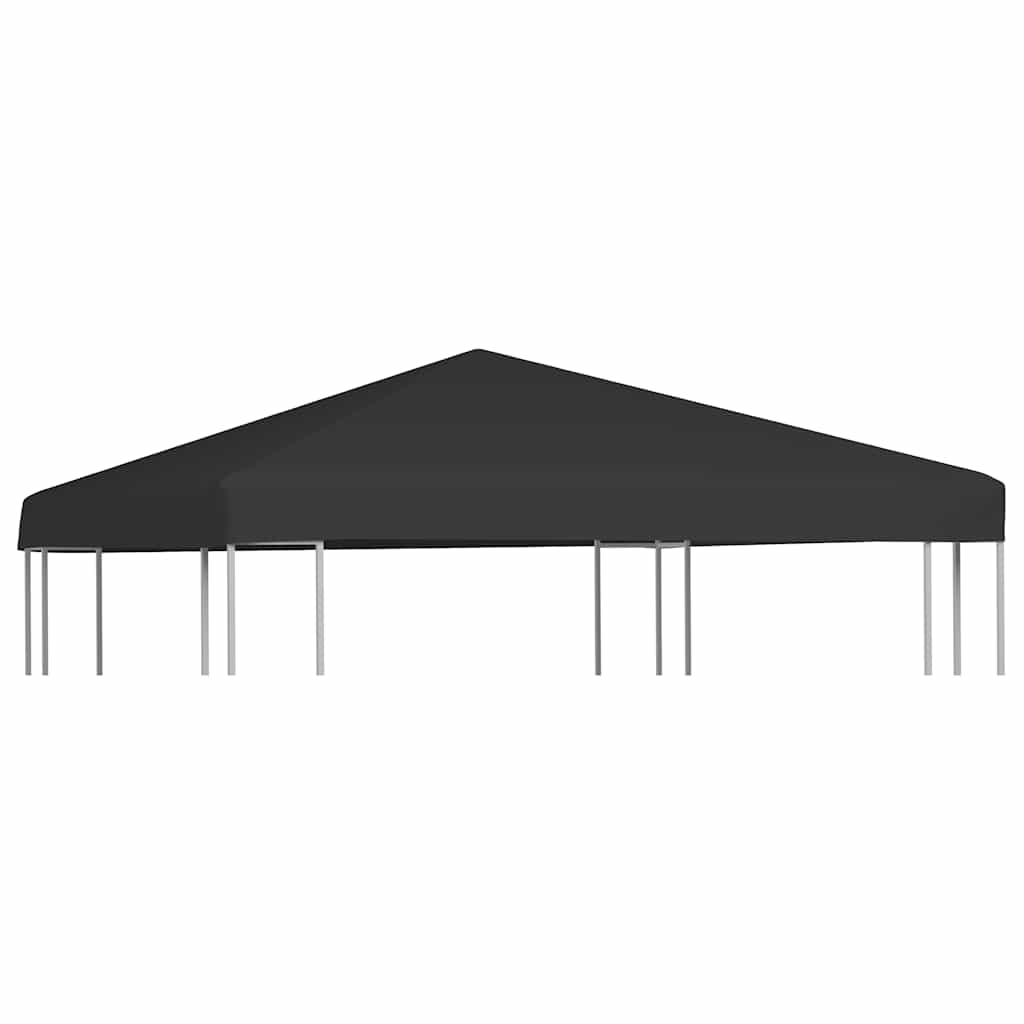 fekete pavilon-tetőponyva 270 g/m² 3 x 3 m