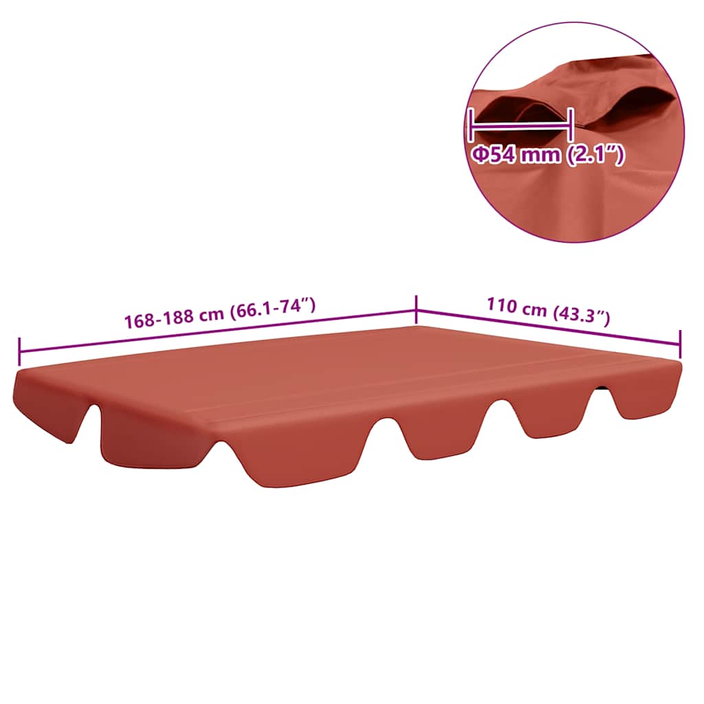 terrakotta csere ponyva kerti hintaágyhoz 188/168 x 145/110 cm