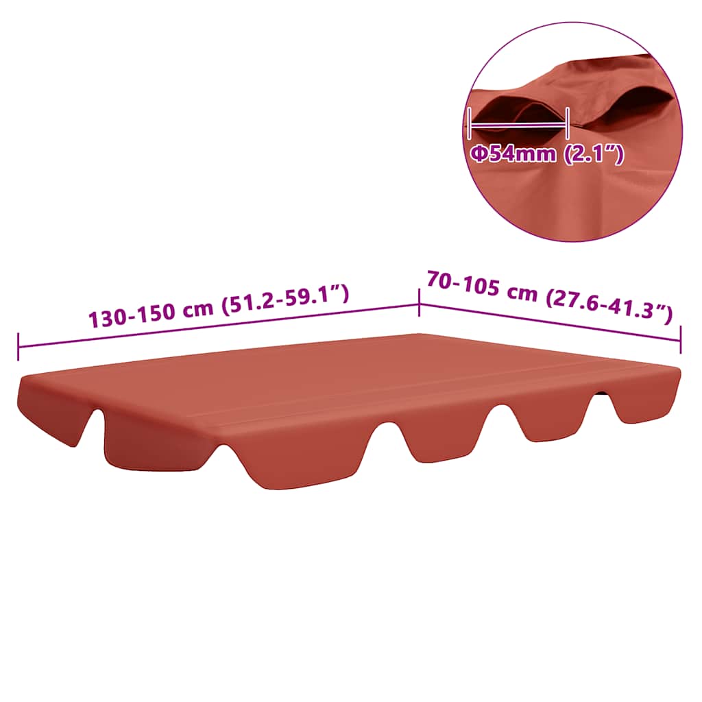 terrakotta csere ponyva kerti hintaágyhoz 150/130 x 105/70 cm