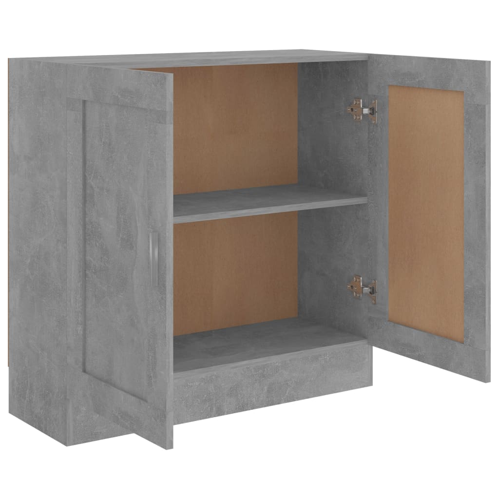 betonszürke szerelt fa könyvszekrény 82,5 x 30,5 x 80 cm