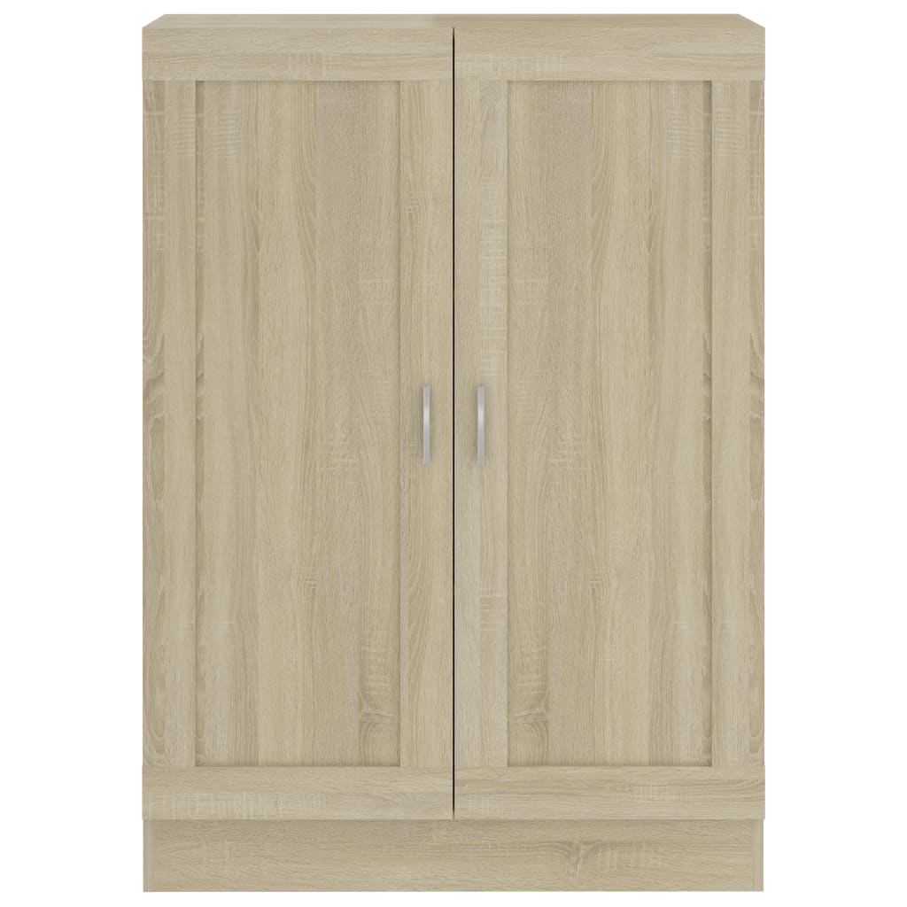 sonoma tölgy színű szerelt fa könyvszekrény 82,5 x 30,5 x 115cm