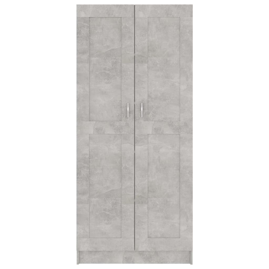 betonszürke szerelt fa könyvszekrény 82,5 x 30,5 x 185,5 cm