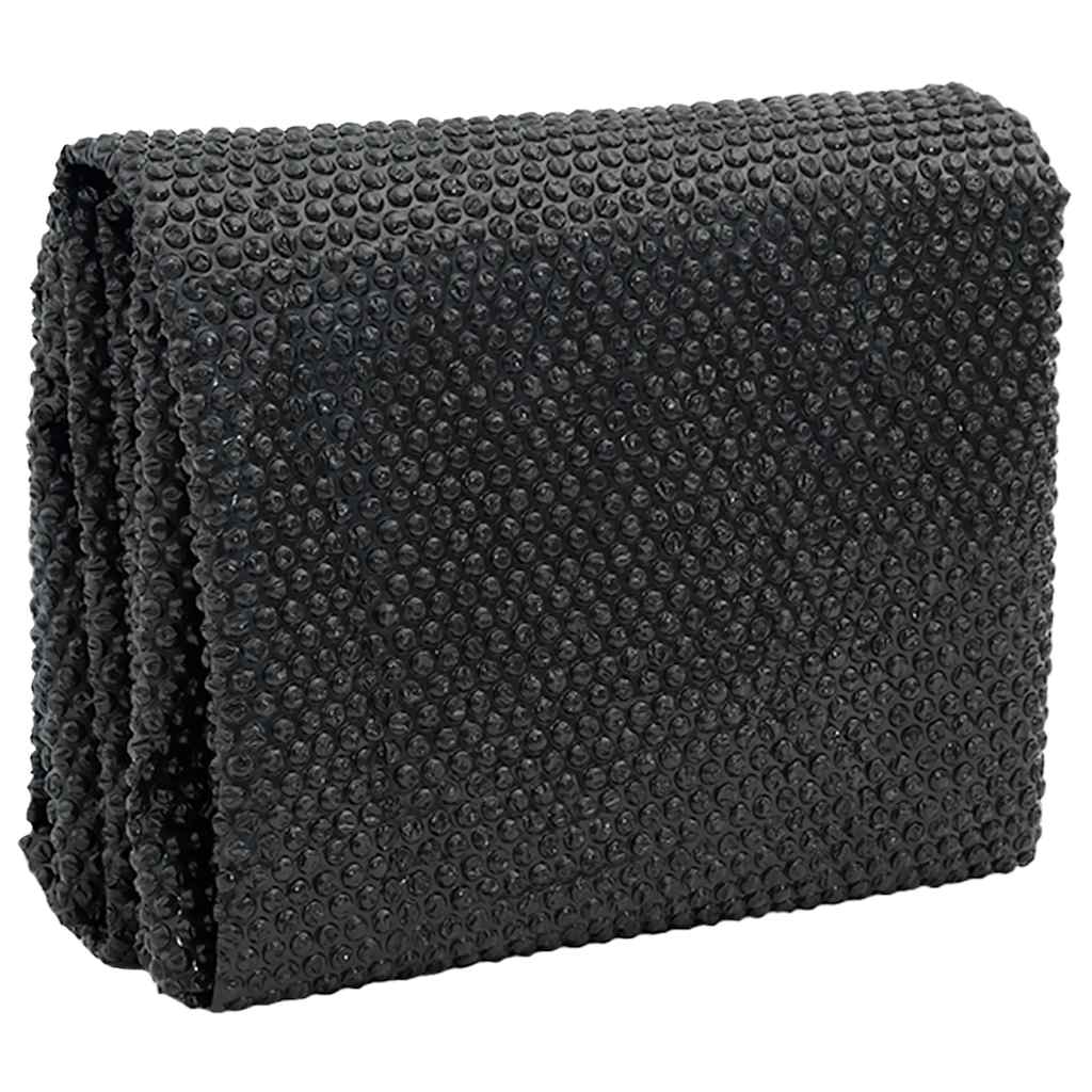 fekete és kék napelemes lebegő PE medencefólia 500 x 300 cm
