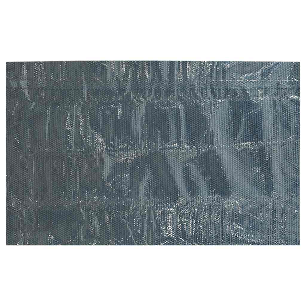 fekete és kék napelemes lebegő PE medencefólia 500 x 300 cm