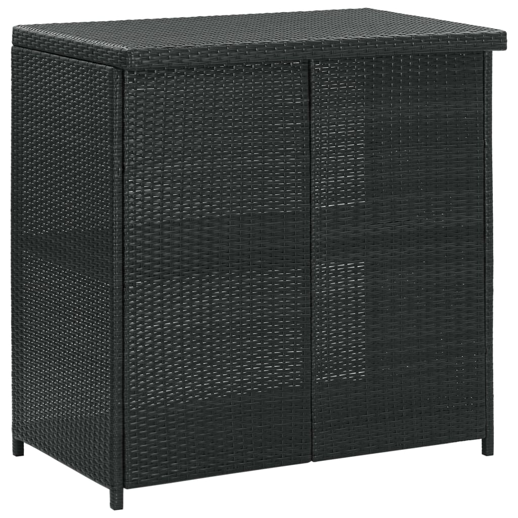 3 részes fekete polyrattan bárszett