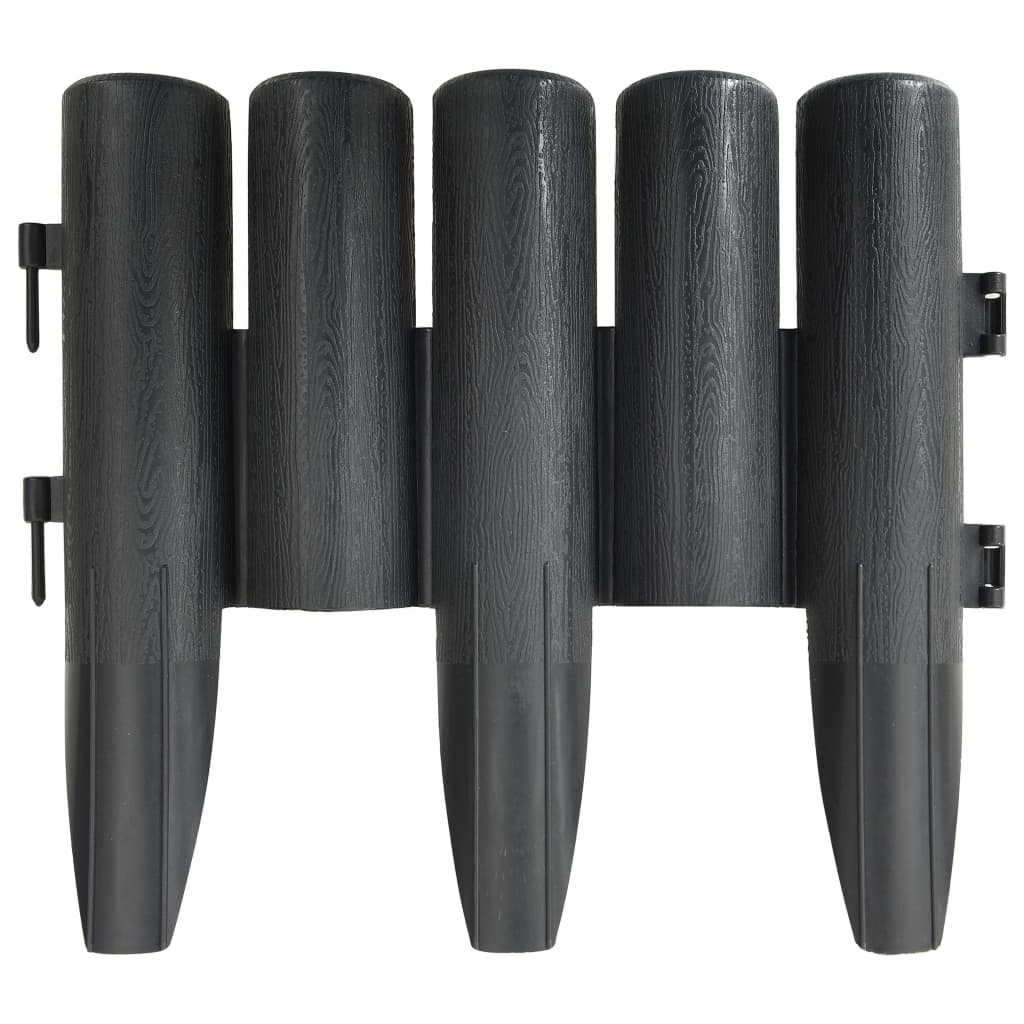 36 db antracitszürke polipropilén gyepszegély 10 m