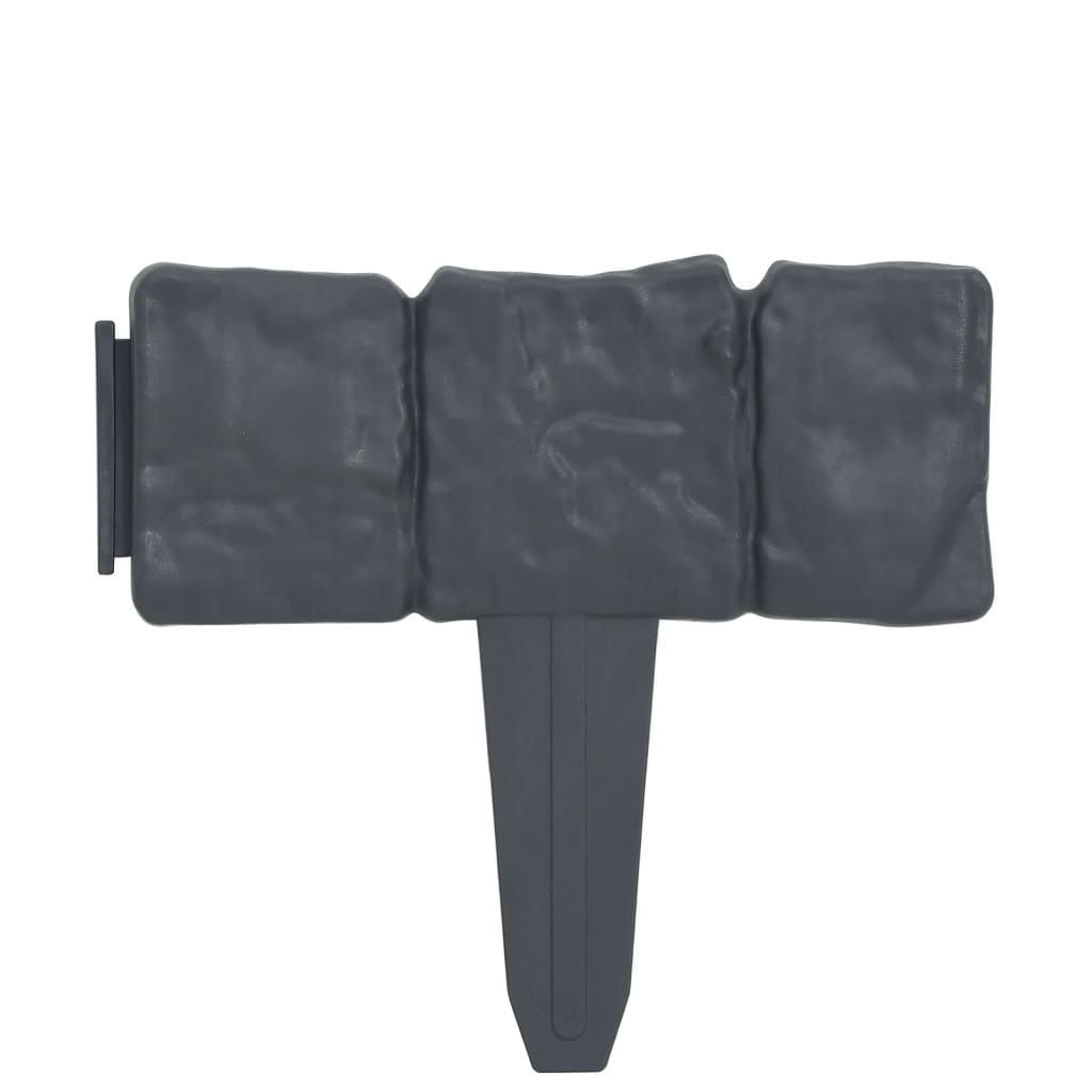 41 darab kőhatású műanyag gyepkerítés 10 m