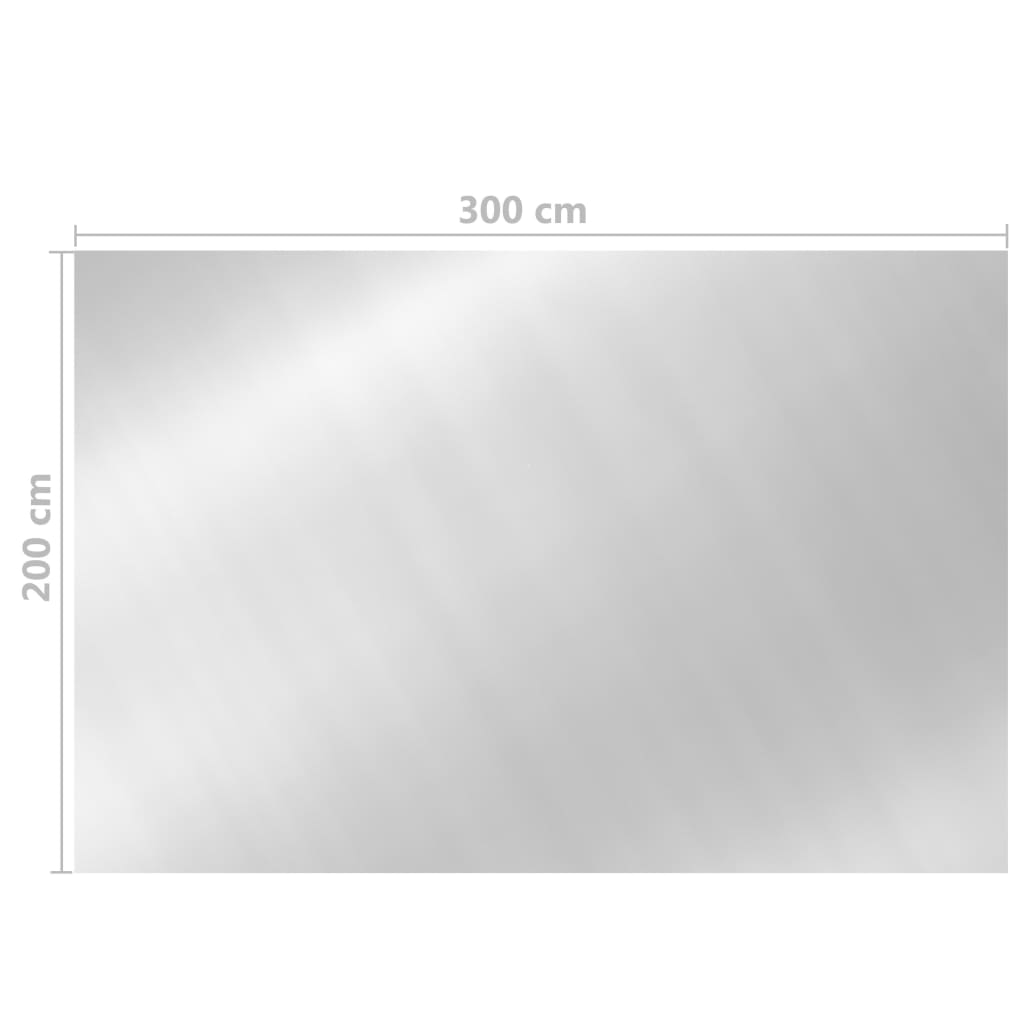 ezüst polietilén medencetakaró 300 x 200 cm