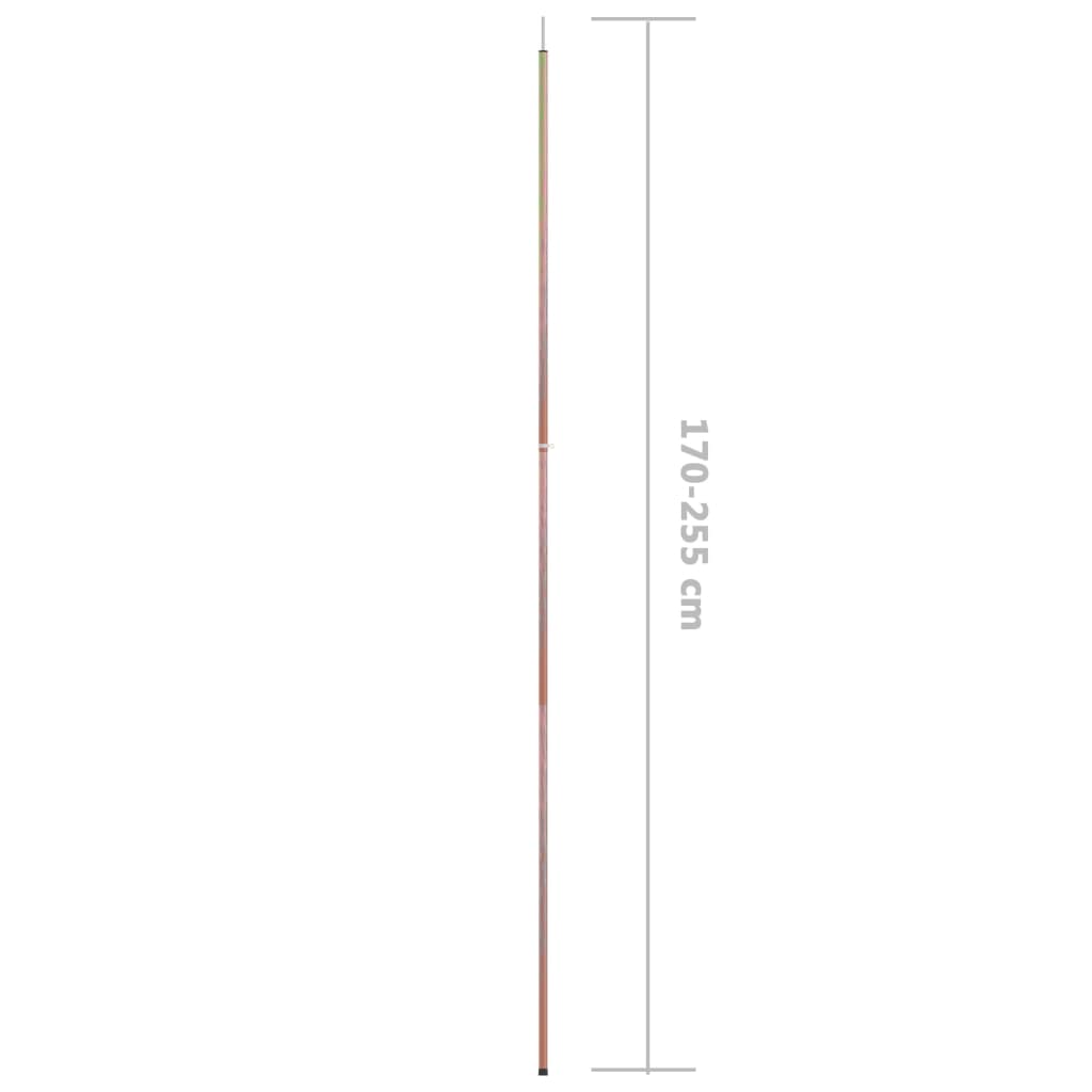 2 db horganyzott acél teleszkópos sátoroszlop 170-255 cm