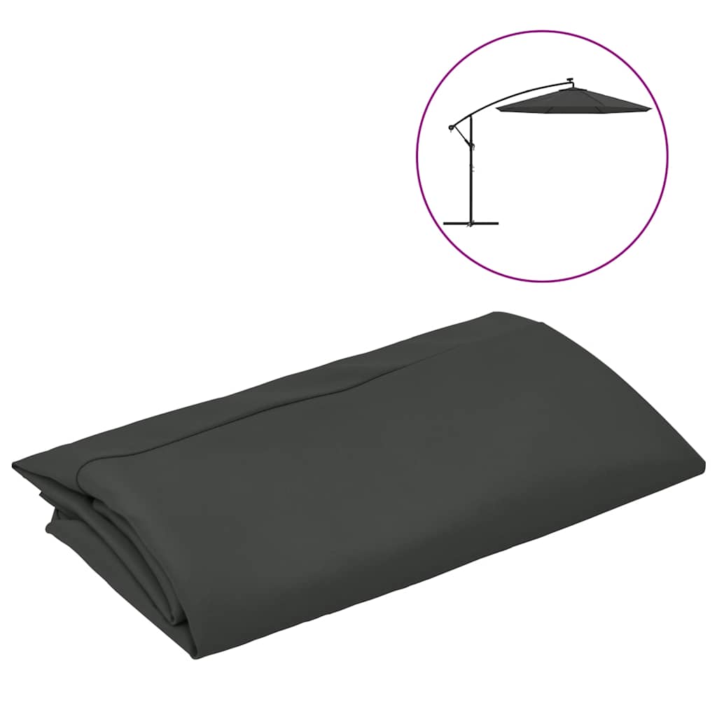 antracitszürke konzolos napernyőponyva 350 cm