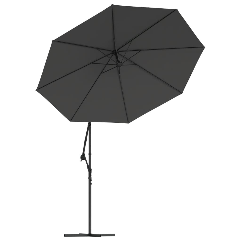 antracitszürke konzolos napernyőponyva 350 cm