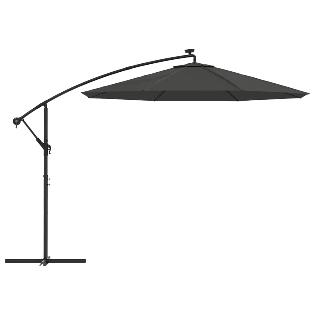 antracitszürke konzolos napernyőponyva 350 cm