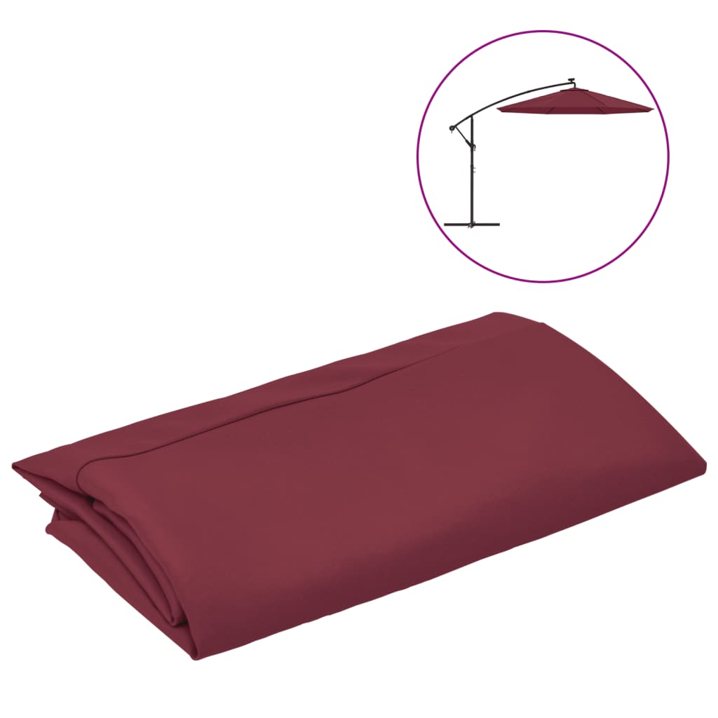 bordóvörös konzolos napernyőponyva 350 cm