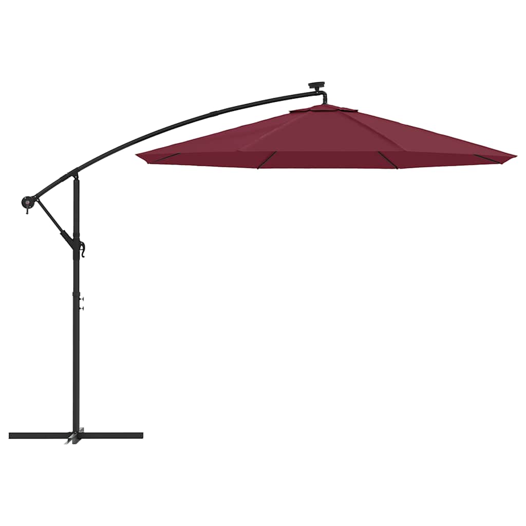 bordóvörös konzolos napernyőponyva 350 cm