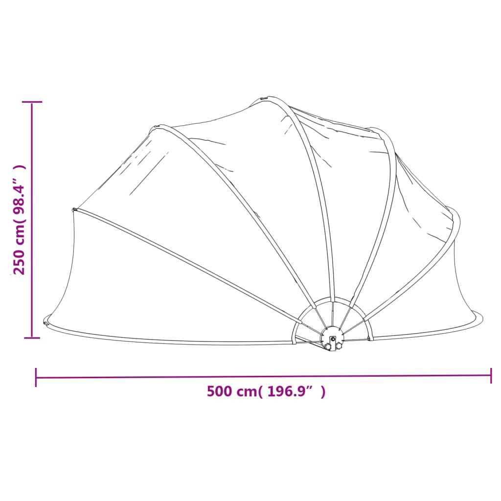 medencekupola 500 x 250 cm