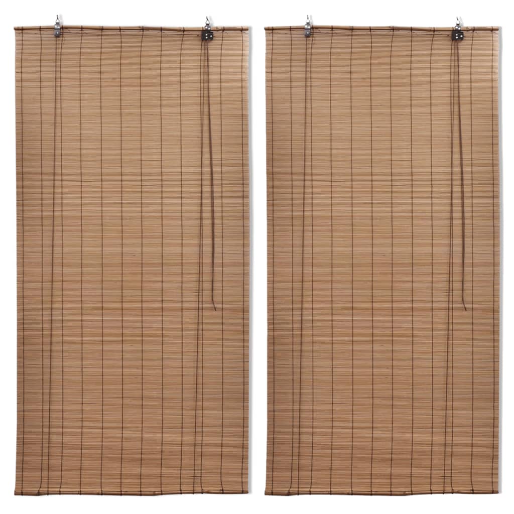 2 db barna bambusz redőny 80 x 160 cm