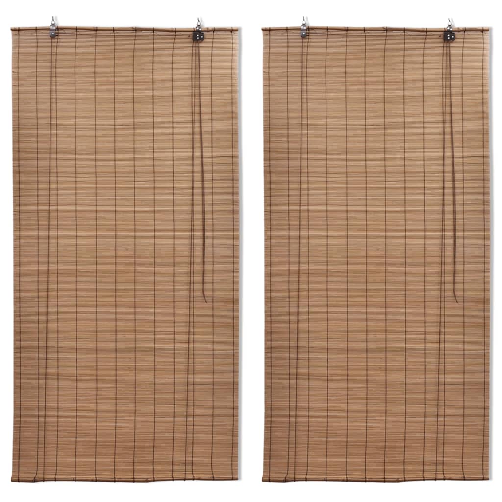 2 db barna bambusz redőny 120 x 220 cm