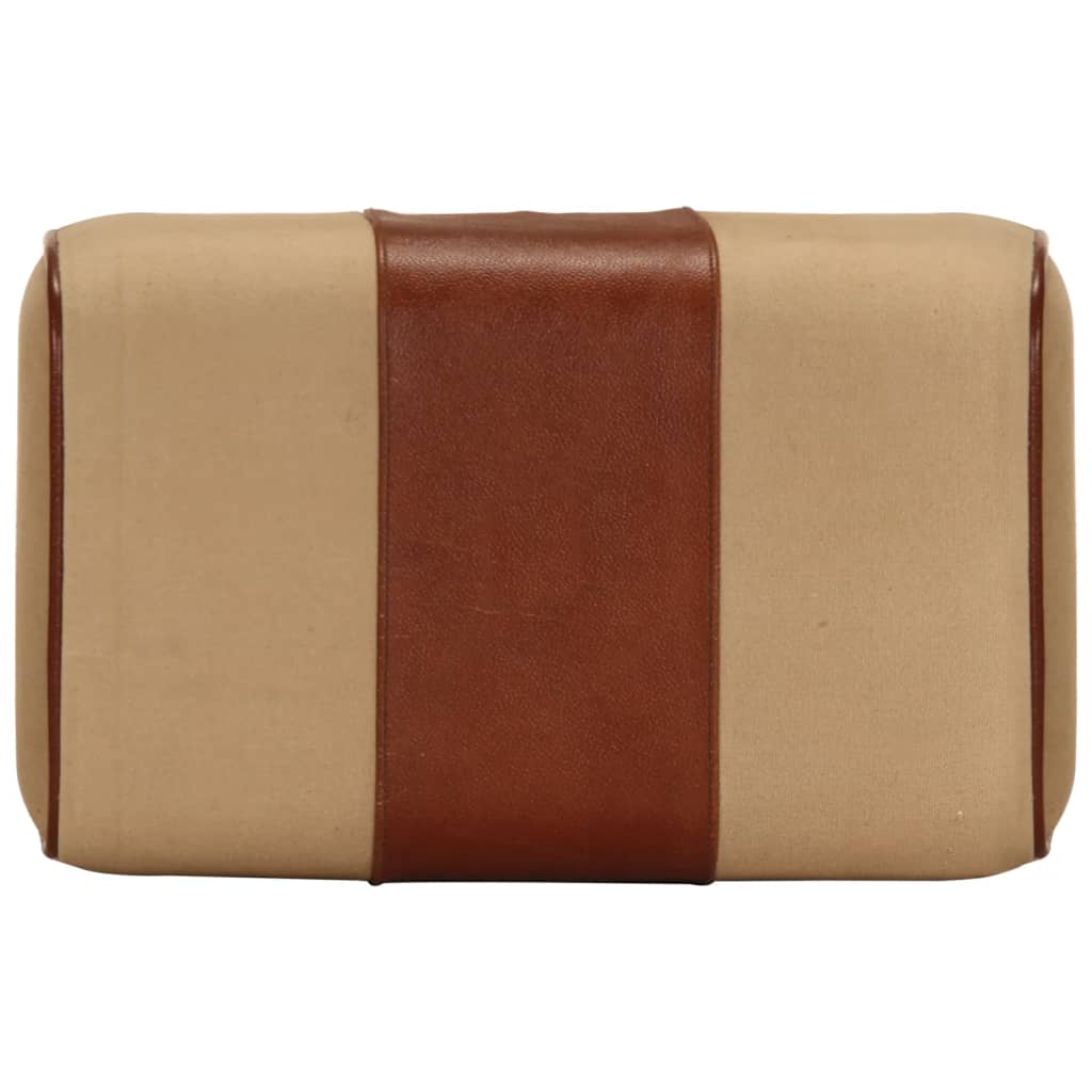 barna valódi bőr és tömör mangófa tornapad 38 cm