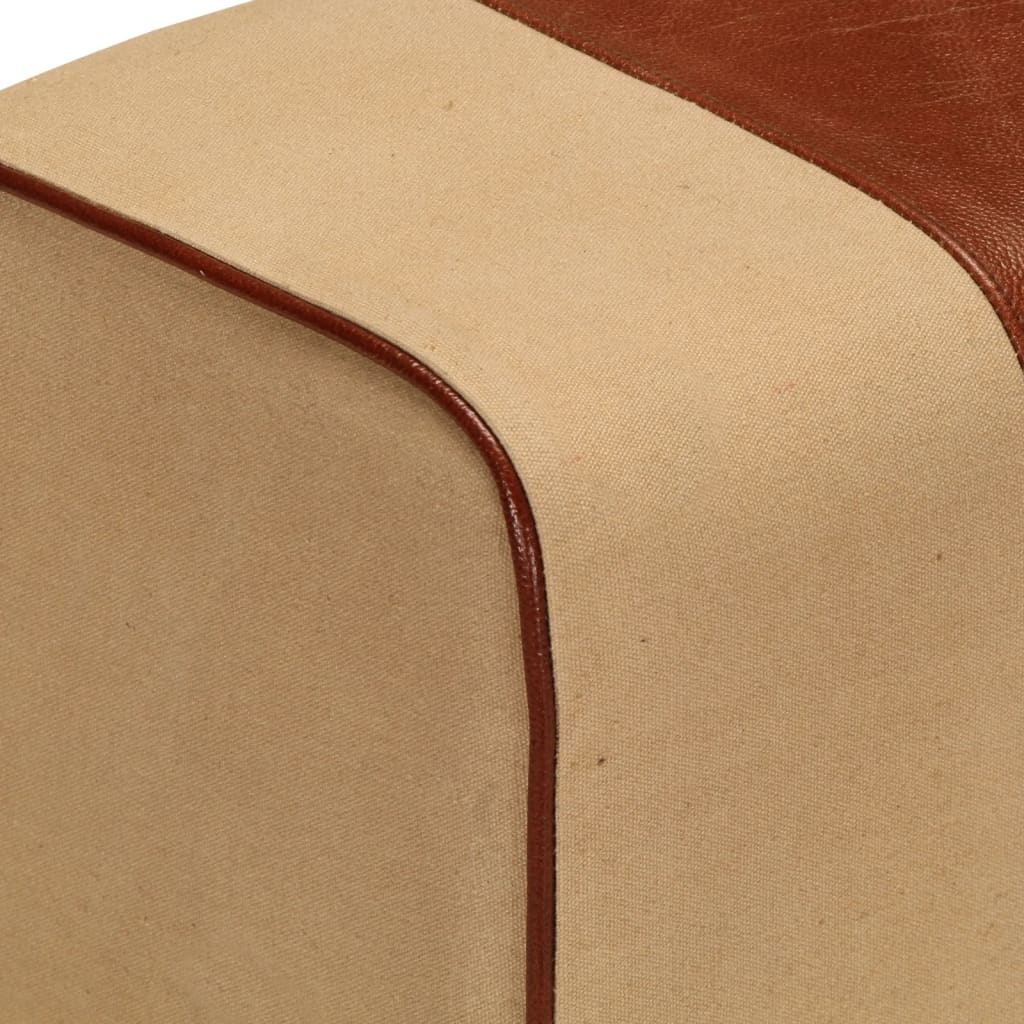 barna valódi bőr és tömör mangófa tornapad 38 cm