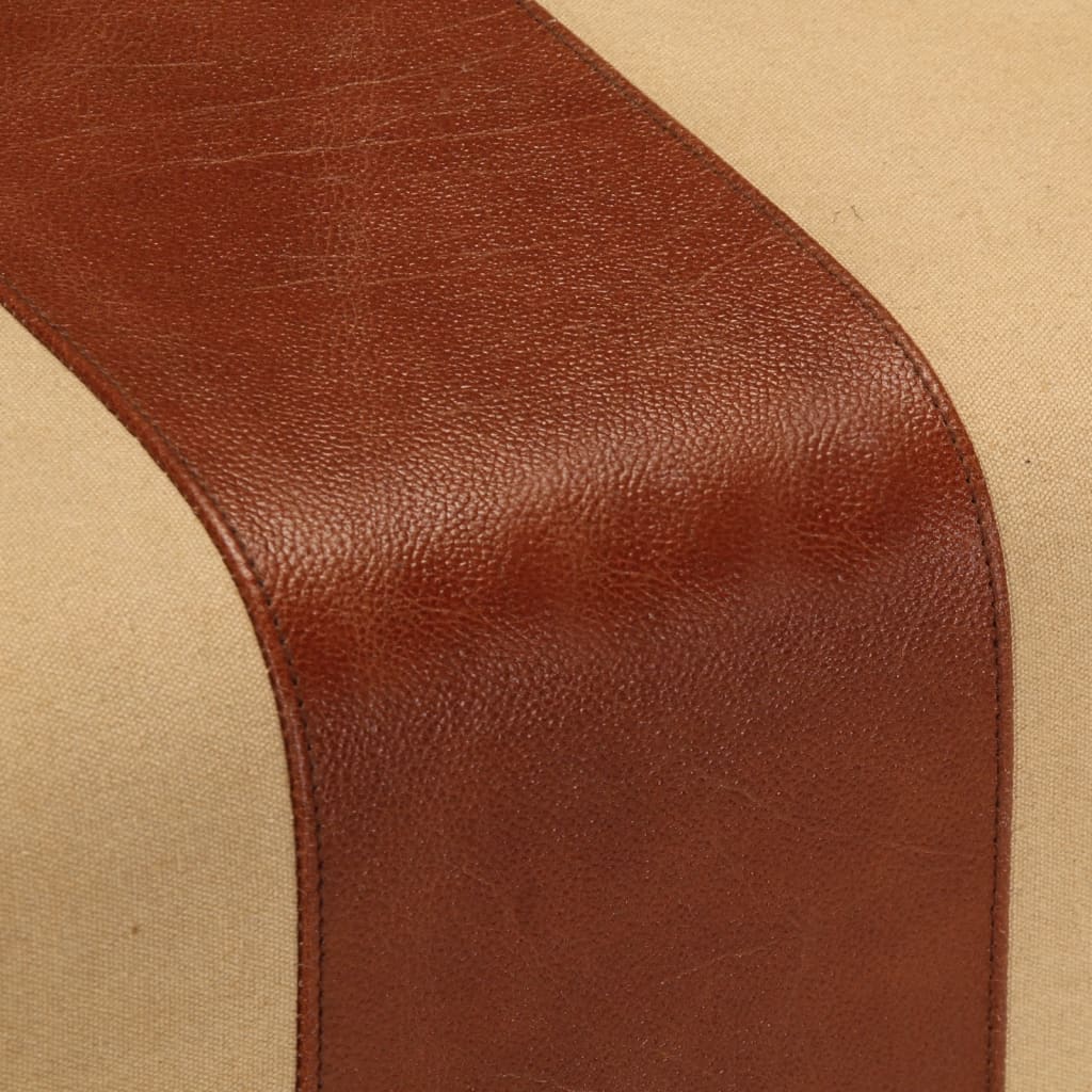 barna valódi bőr és tömör mangófa tornapad 38 cm