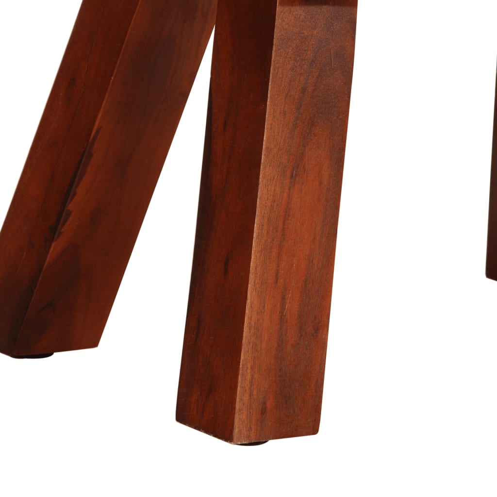 barna valódi bőr és tömör mangófa tornapad 38 cm