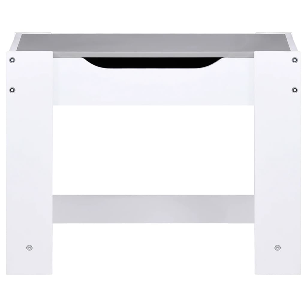 fehér MDF gyerekasztal két székkel