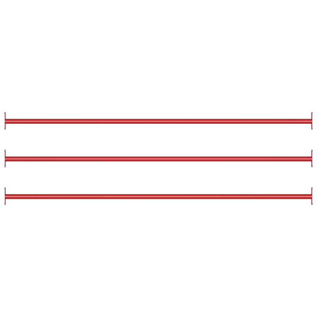 3db piros acél húzódzkodó rúd 125 cm