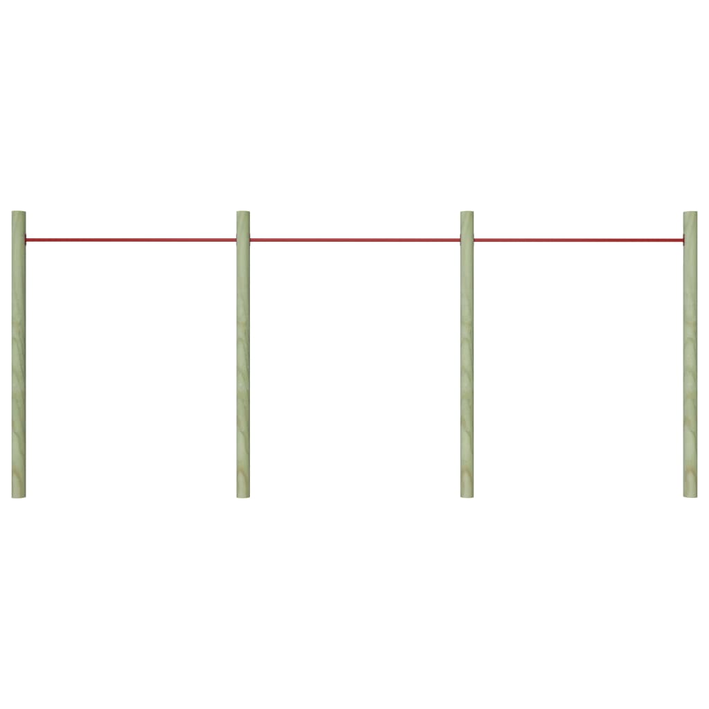 3db piros acél húzódzkodó rúd 125 cm