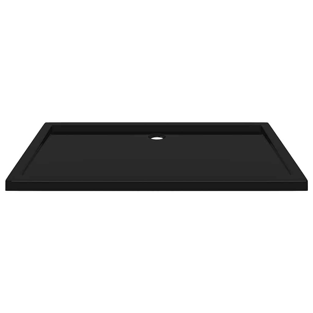 téglalap alakú fekete ABS zuhanytálca 70 x 120 cm