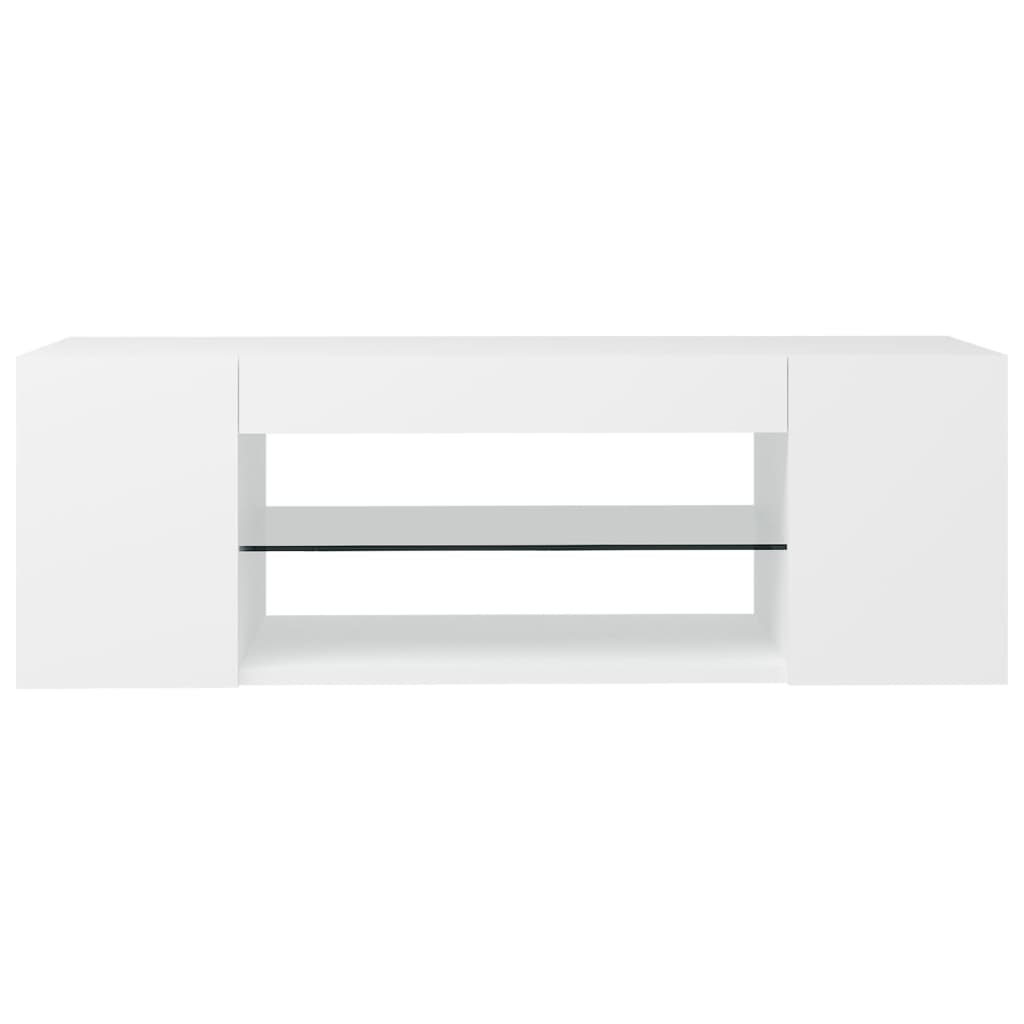 fehér TV-szekrény LED-lámpákkal 90 x 39 x 30 cm