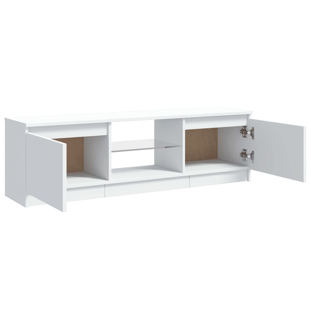 fehér TV-szekrény LED lámpákkal 120 x 30 x 36 cm