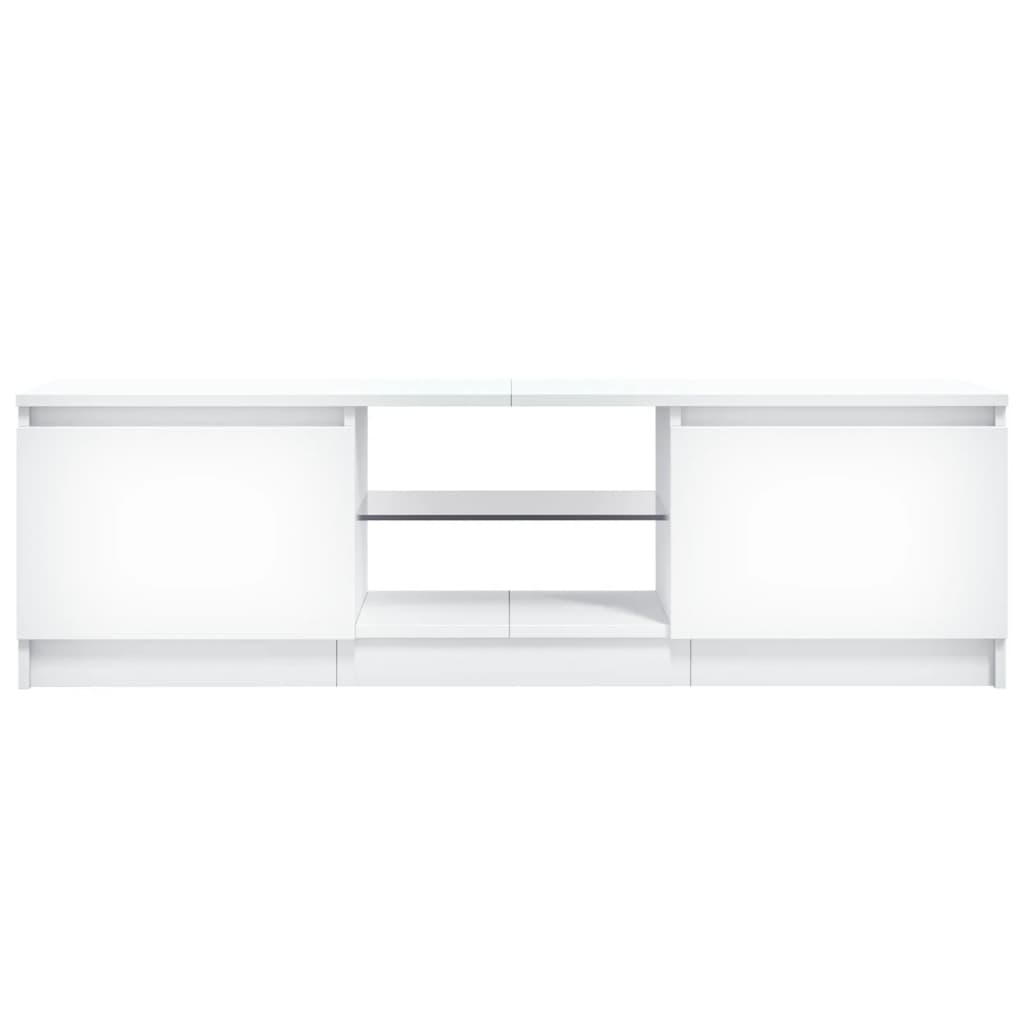 fehér TV-szekrény LED lámpákkal 120 x 30 x 36 cm