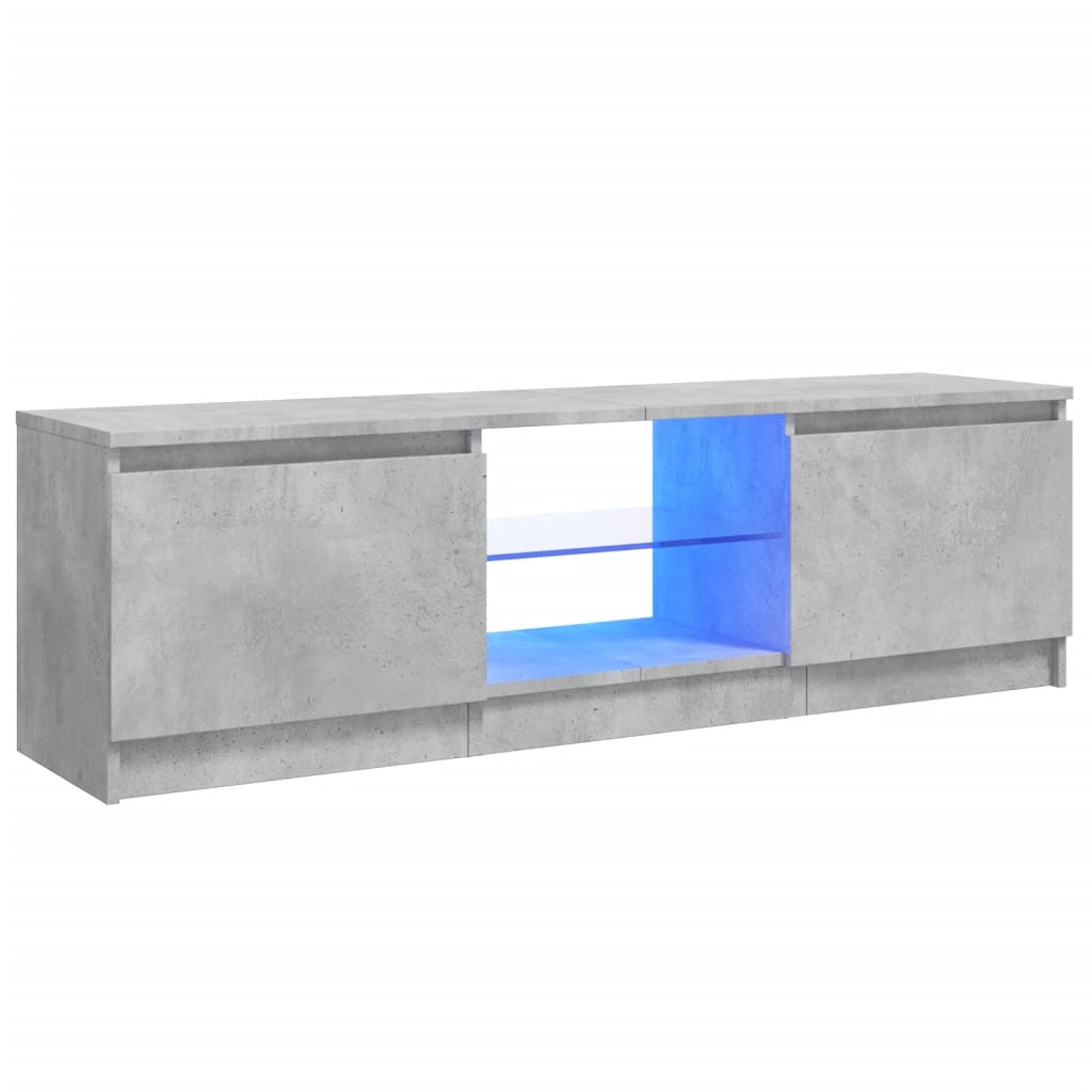 szürke TV-szekrény LED-világítással 120 x 30 x 36 cm