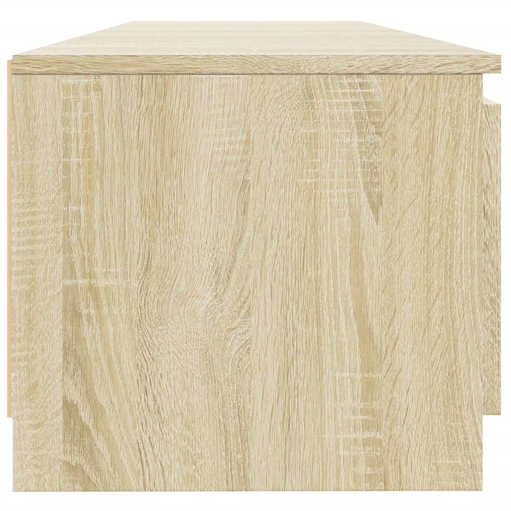 sonoma tölgy színű TV-szekrény LED lámpákkal 140x40x36 cm
