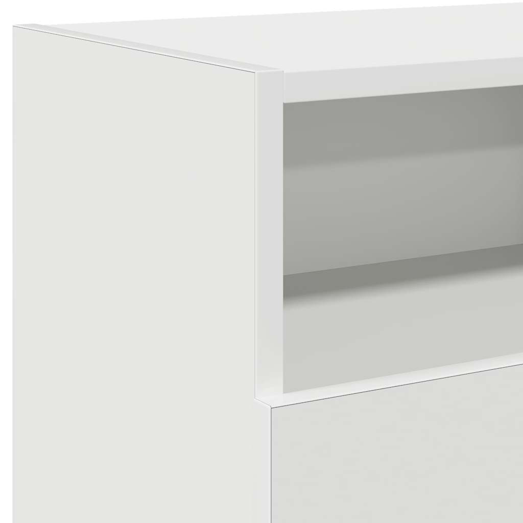fehér TV-szekrény LED lámpákkal 120 x 30 x 50 cm