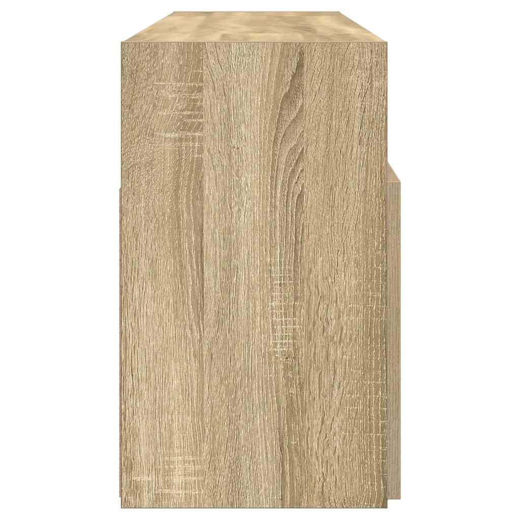 sonoma tölgy színű TV-szekrény LED lámpákkal 120x30x50 cm