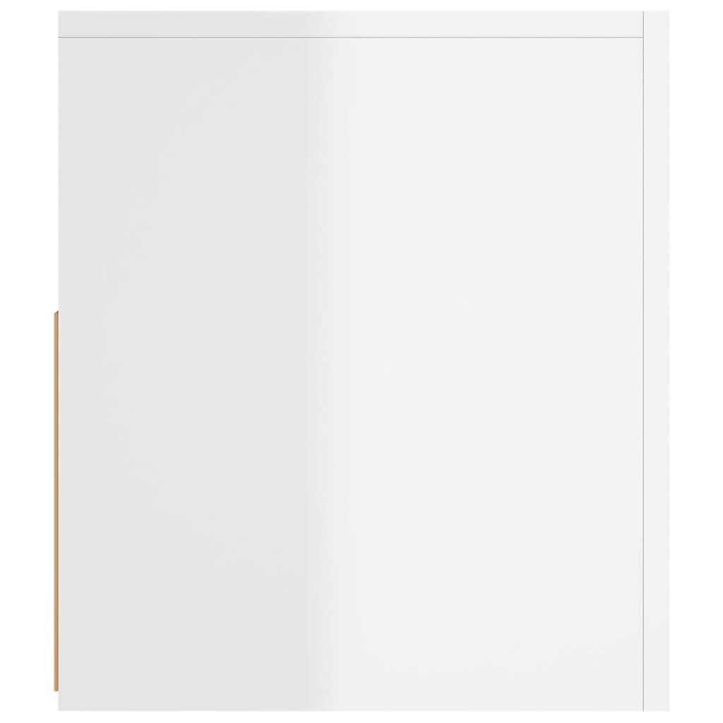 magasfényű fehér TV-szekrény LED lámpákkal 120 x 35 x 40 cm
