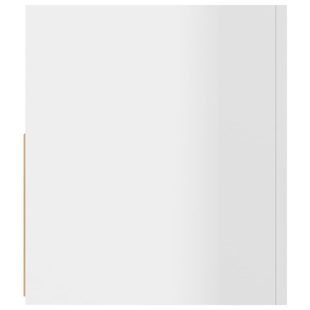 magasfényű fehér TV-szekrény LED lámpákkal 90x35x40 cm