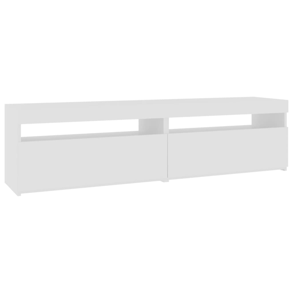 2 db fehér TV-szekrény LED-világítással 75 x 35 x 40 cm