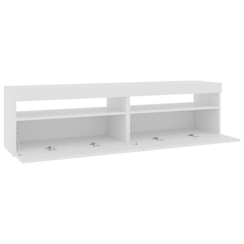 2 db fehér TV-szekrény LED-világítással 75 x 35 x 40 cm