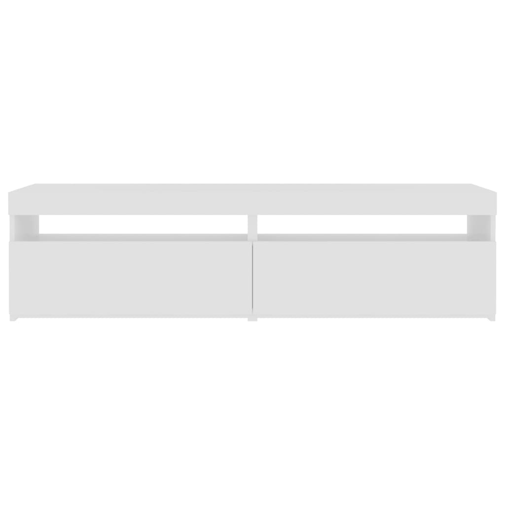 2 db fehér TV-szekrény LED-világítással 75 x 35 x 40 cm