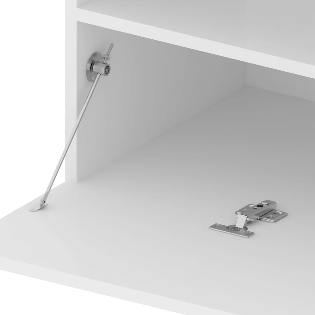 2 db fehér TV-szekrény LED-világítással 75 x 35 x 40 cm