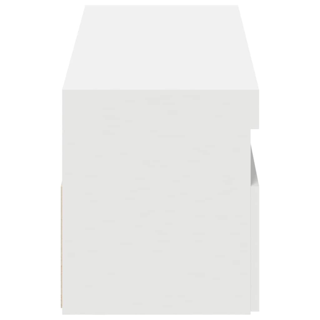 2 db fehér TV-szekrény LED-lámpákkal 60 x 35 x 40 cm