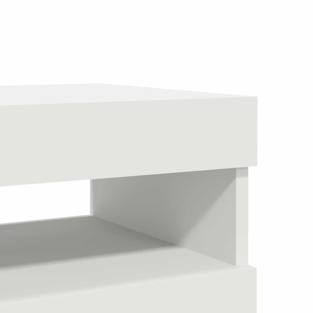 2 db fehér TV-szekrény LED-lámpákkal 60 x 35 x 40 cm