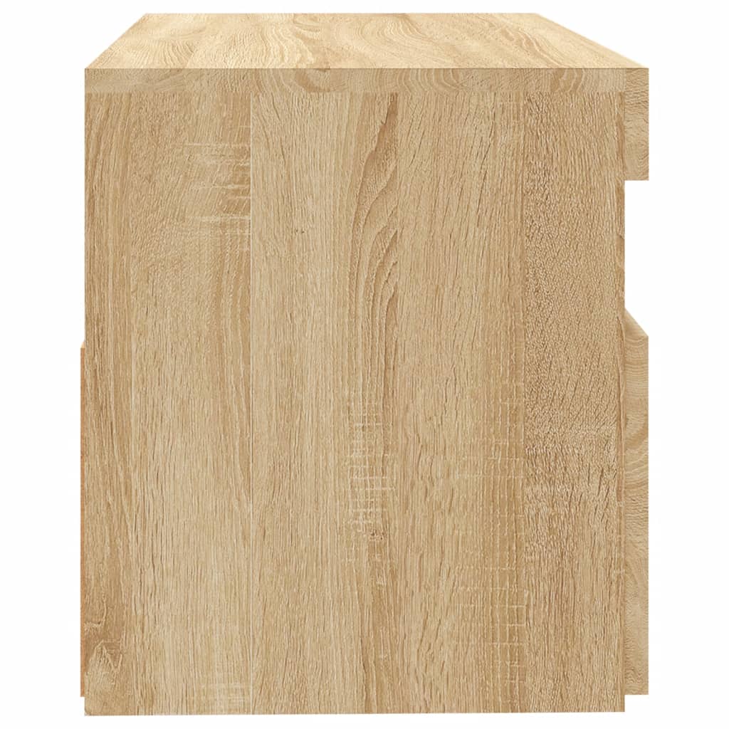 sonoma tölgy színű TV-szekrény LED-lámpákkal 60 x 35 x 40 cm